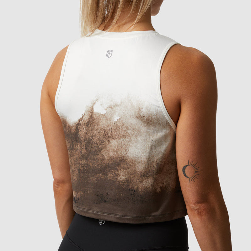 Subtle Flex Tank (White/Roasted Cashew)