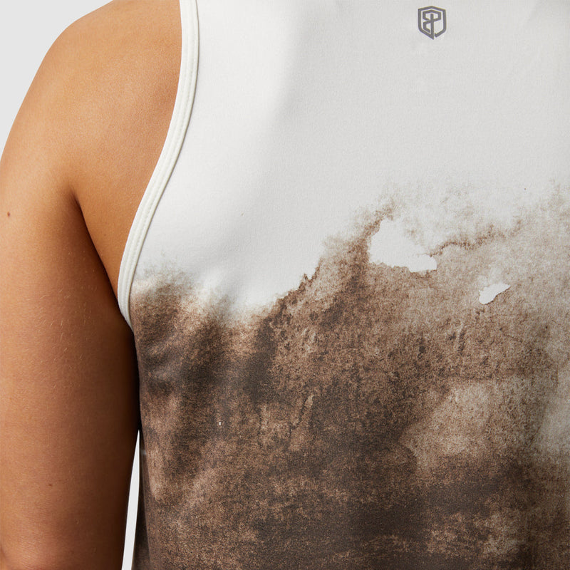 Subtle Flex Tank (White/Roasted Cashew)