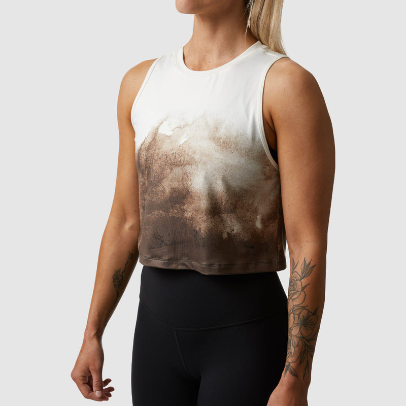 Subtle Flex Tank (White/Roasted Cashew)
