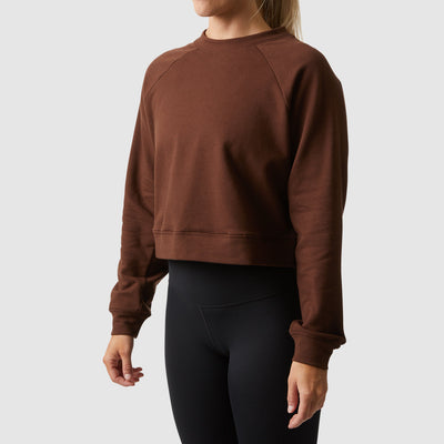 Unmatched Cropped Crew Sweatshirt (Chicory)