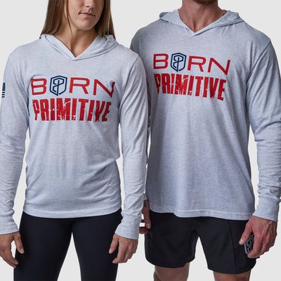 Brand T-Shirt Unisex Hoodie (Heather White)