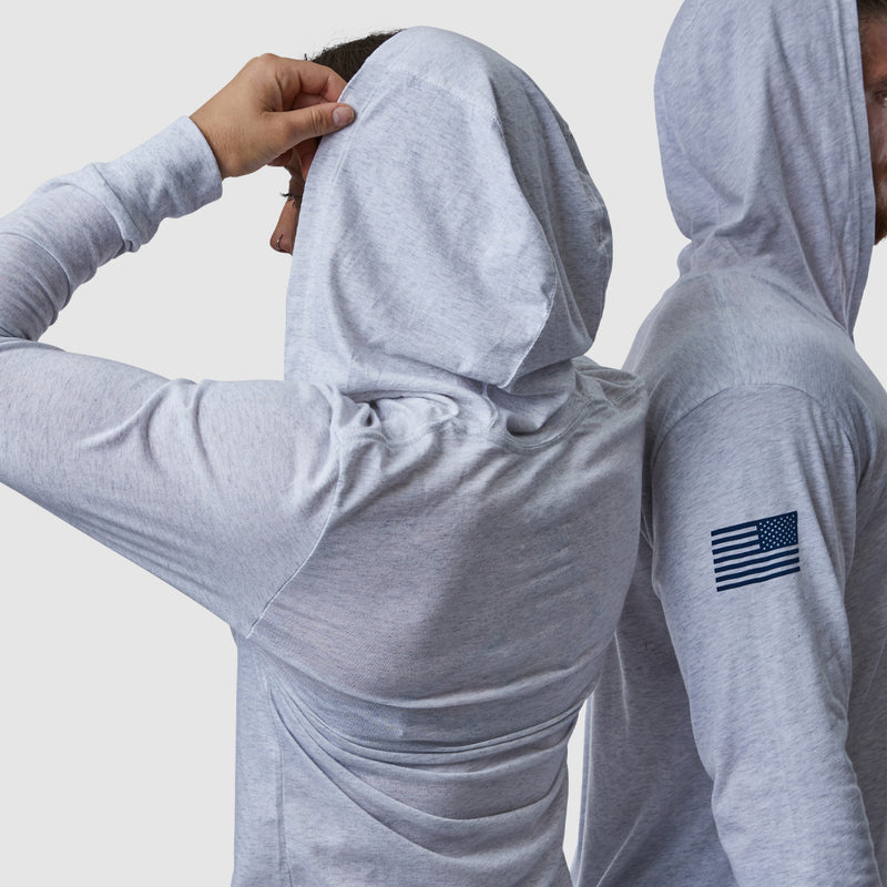 Brand T-Shirt Unisex Hoodie (Heather White)