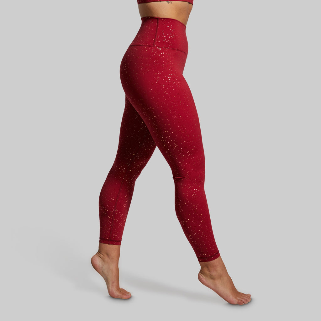 Buttery Smooth Ruby Red Christmas Stocking Leggings
