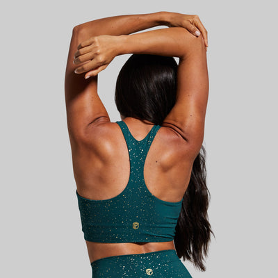 Synergy Cropped Sports Bra (Pine Gold)