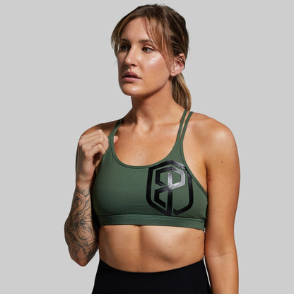 Warrior Original Sports Bra (Brand Strength-Forest Green)