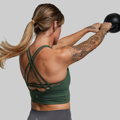Crossfire Original Sports Bra (Brand Strength-Forest Green)