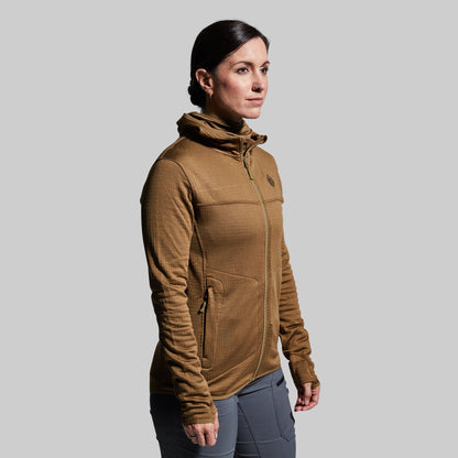 Women's Quiver Full Zip Hoodie (Coyote Brown)