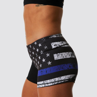 Double Take Booty Short 2.5 (Thin Blue Line)